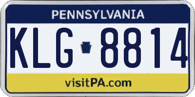 PA license plate KLG8814