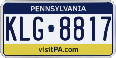 PA license plate KLG8817