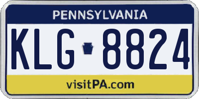 PA license plate KLG8824