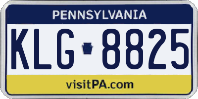PA license plate KLG8825