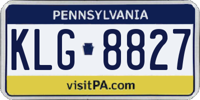 PA license plate KLG8827