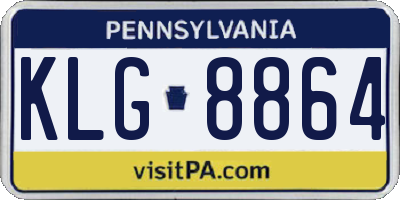 PA license plate KLG8864