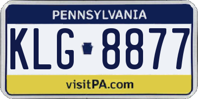 PA license plate KLG8877