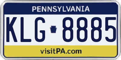 PA license plate KLG8885