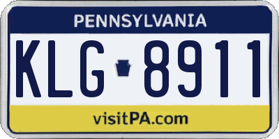 PA license plate KLG8911