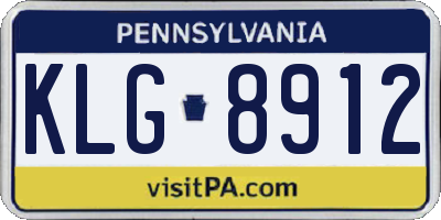PA license plate KLG8912