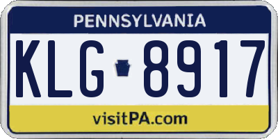 PA license plate KLG8917