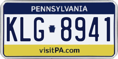 PA license plate KLG8941