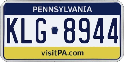 PA license plate KLG8944
