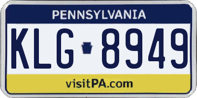 PA license plate KLG8949