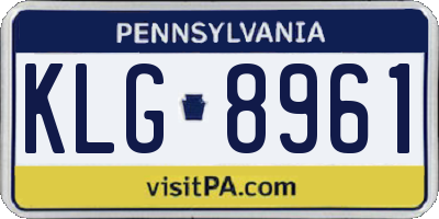PA license plate KLG8961