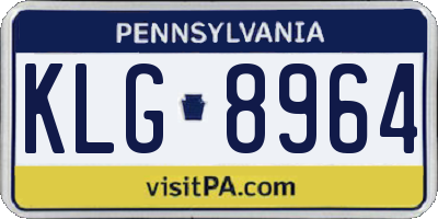 PA license plate KLG8964