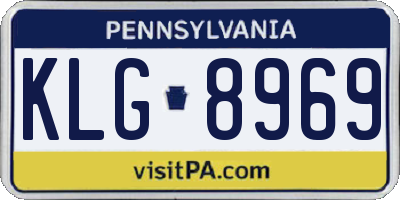 PA license plate KLG8969