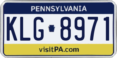 PA license plate KLG8971