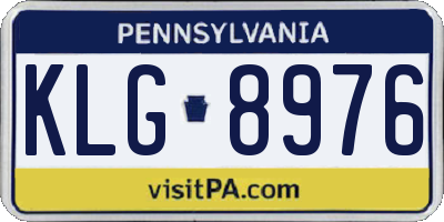 PA license plate KLG8976