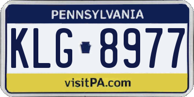 PA license plate KLG8977