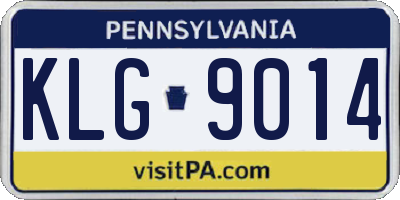 PA license plate KLG9014