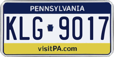 PA license plate KLG9017