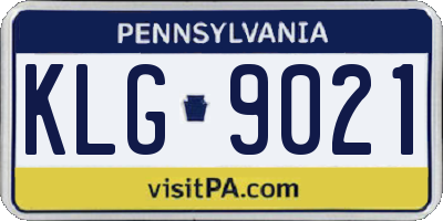 PA license plate KLG9021