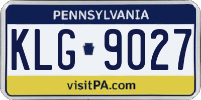 PA license plate KLG9027