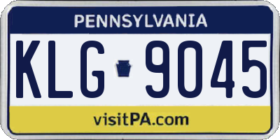 PA license plate KLG9045