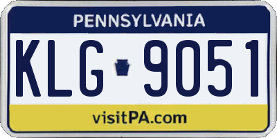 PA license plate KLG9051