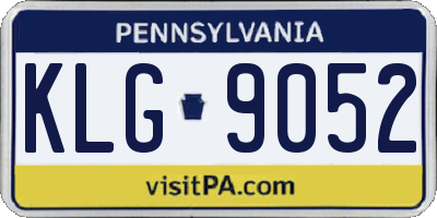 PA license plate KLG9052