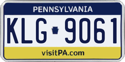 PA license plate KLG9061