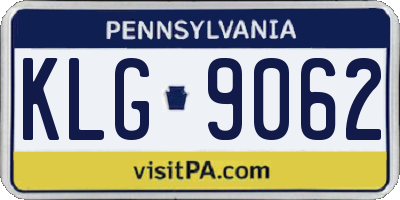 PA license plate KLG9062