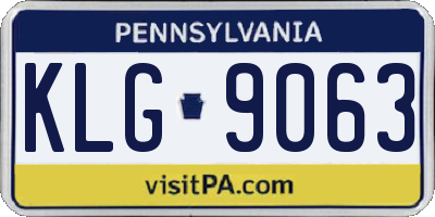 PA license plate KLG9063