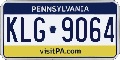 PA license plate KLG9064