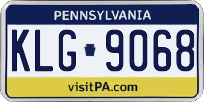 PA license plate KLG9068