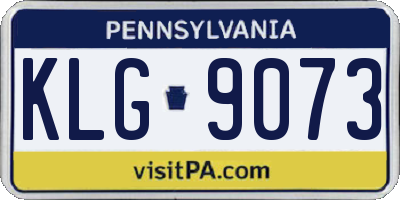 PA license plate KLG9073