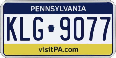 PA license plate KLG9077