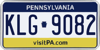 PA license plate KLG9082