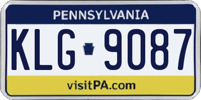 PA license plate KLG9087