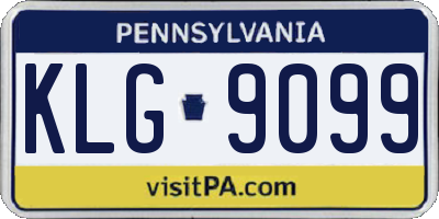 PA license plate KLG9099