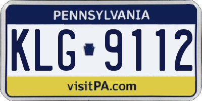 PA license plate KLG9112