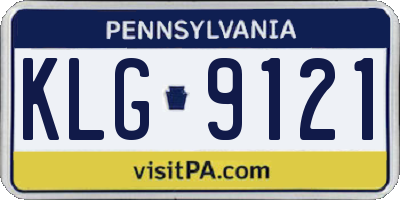PA license plate KLG9121