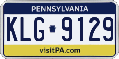 PA license plate KLG9129