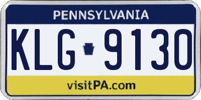 PA license plate KLG9130