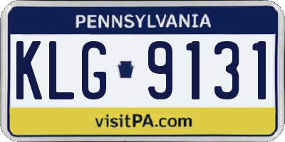 PA license plate KLG9131