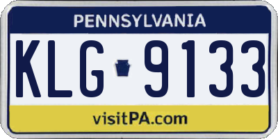 PA license plate KLG9133
