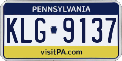 PA license plate KLG9137