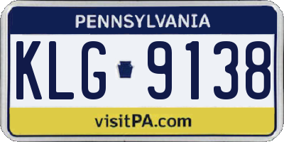 PA license plate KLG9138