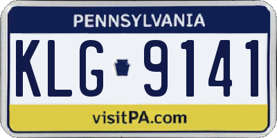 PA license plate KLG9141