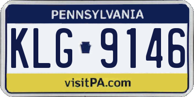 PA license plate KLG9146