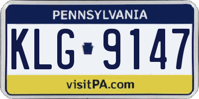 PA license plate KLG9147