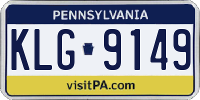 PA license plate KLG9149