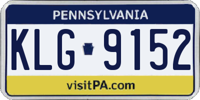 PA license plate KLG9152